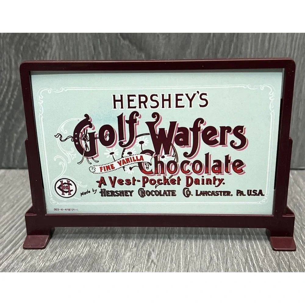 Vintage 1992 Hershey's Golf Wafers Chocolate Advertising Sign‎ K-Line Trains